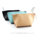 colorful backing PU cosmetic bag, binding sewing make up bag from China bag factory